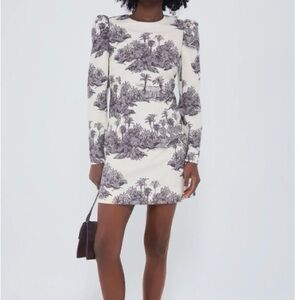 Tuckernuck Ivory and Black Toile Domino Dress/M/NWT